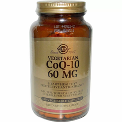 Коензим Q10 вегетаріанський, CoQ-10, Solgar, 60 мг, 180 капсул